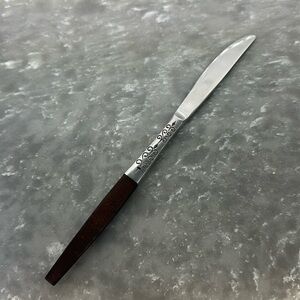 Interpur INR2 Brown Wood Handle Dinner Knive Stainless Japan Flatware